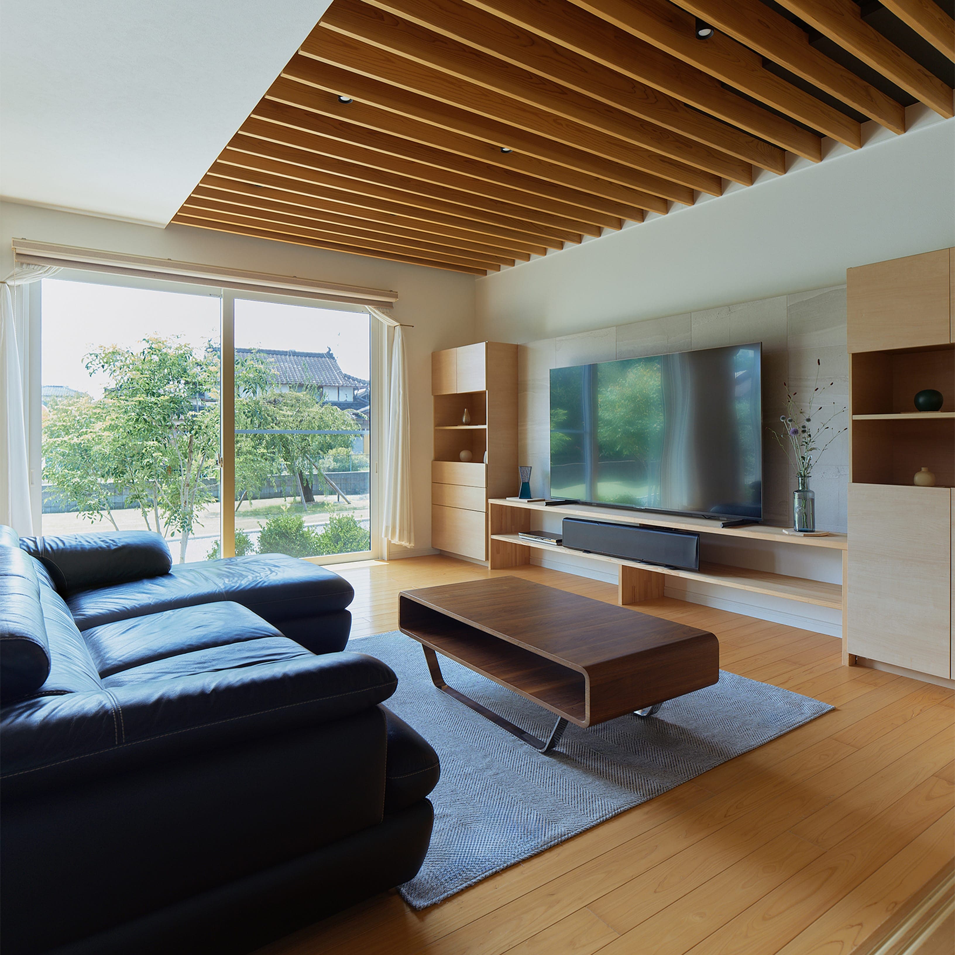 開放感のある明るいリビング